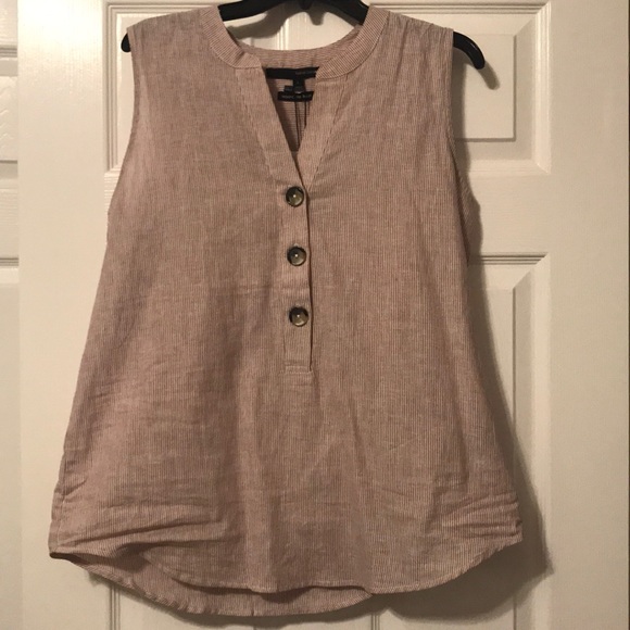 Red Striped Sleeveless Top - Picture 2 of 4